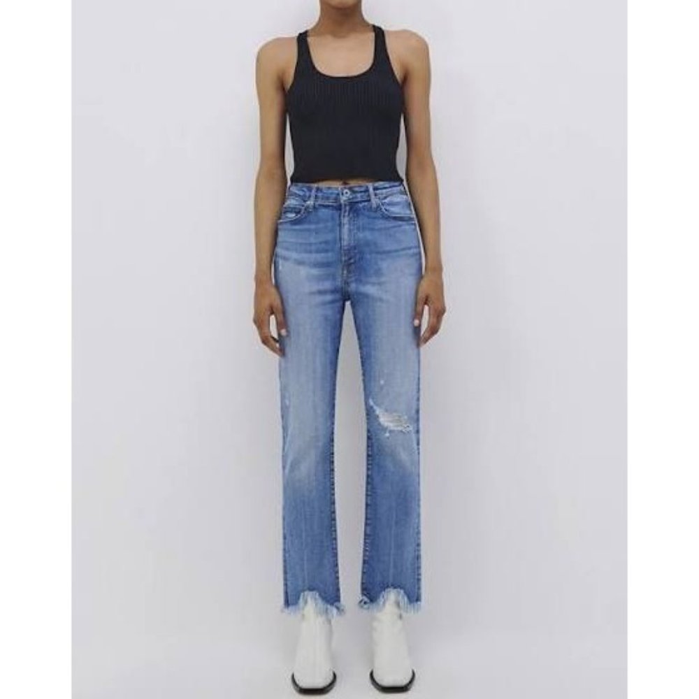 JONATHAN SIMKHAI River High Rise Straight in Mayfair - NWT Size 26 - Picture 2 of 7